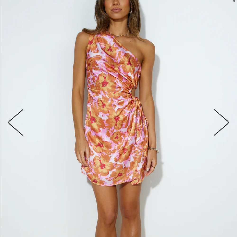 Orange mini dress
